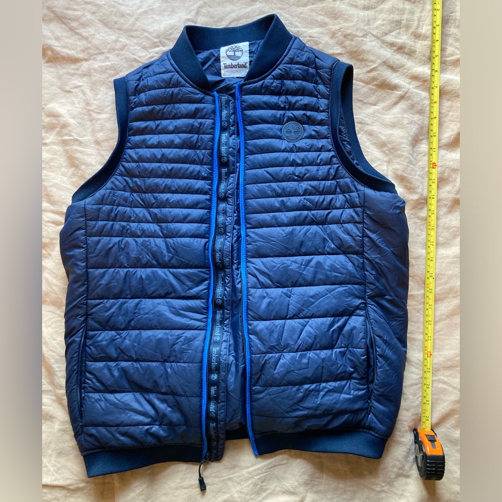 Timberland Puffer Vest + Packable Jacket Combo Blue Men’s Small Rare